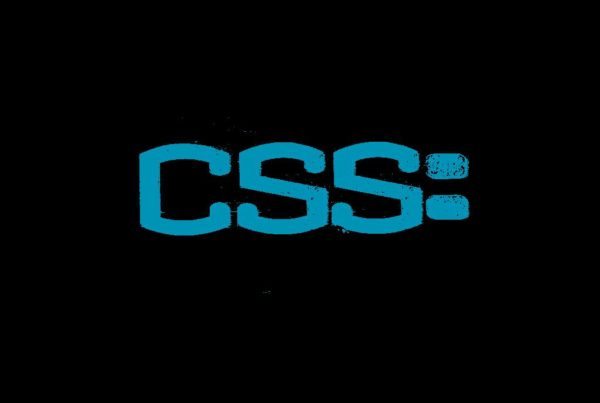 CSS: in large blue lettering