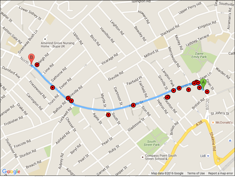 Search for places along a route with Google Maps and RouteBoxer - CookiesHQ