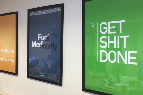 CookiesHQ motivational posters in the office