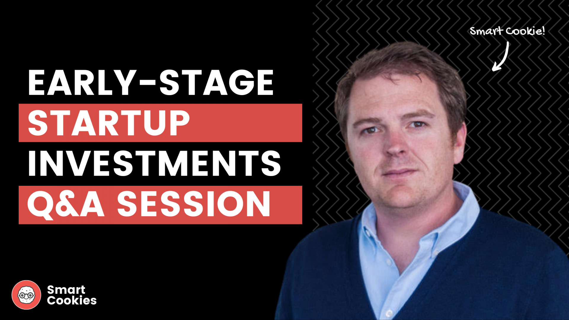 Picture of Tim Morgan next to text: "early stage startup investments Q&A"